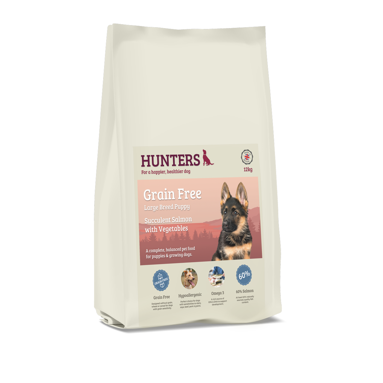 Hunters Grain Free Large Puppy Salmon with Vegetables