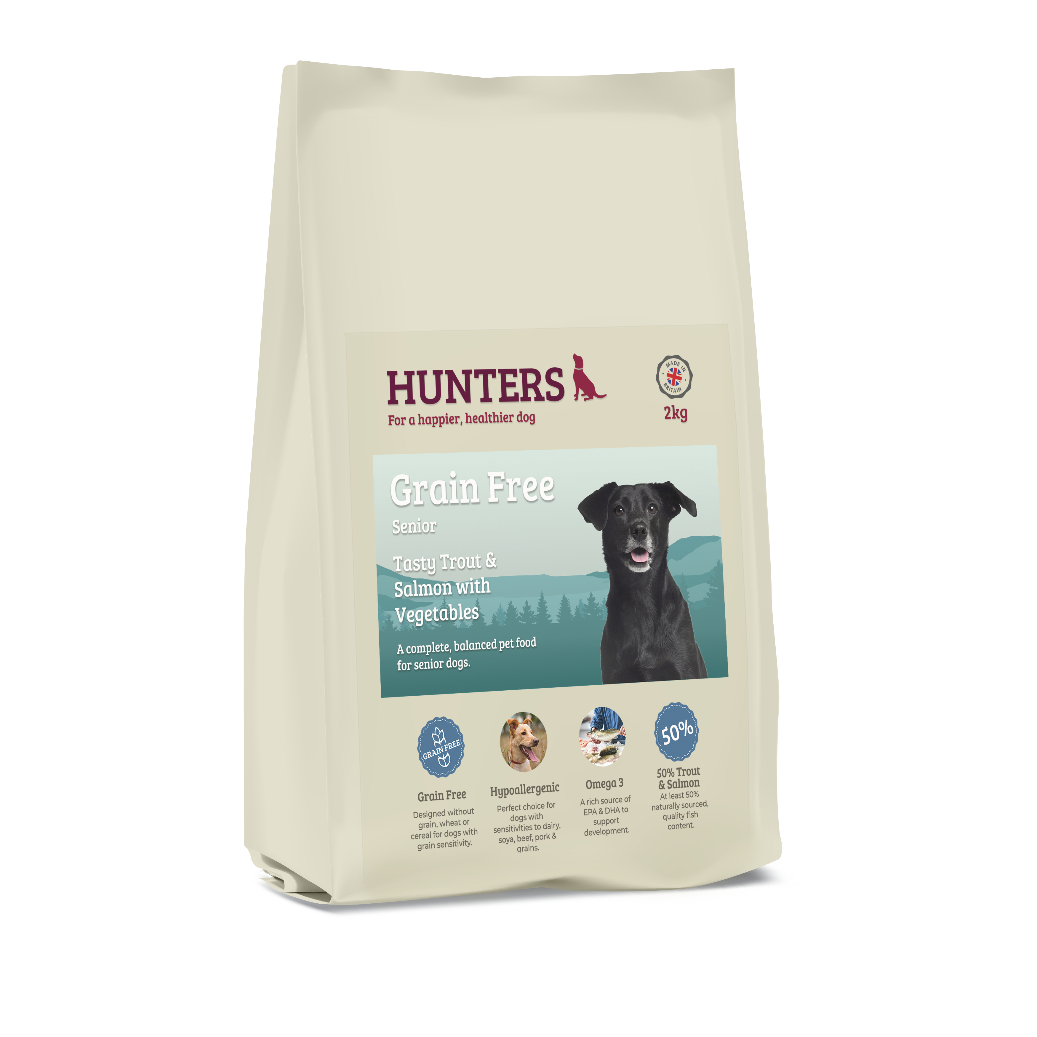 Hunters Grain Free Senior/ Light Trout, Salmon Vegetables