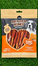 Zeus Better Bones Chicken Wrapped Twists - Peanut Butter Flavour