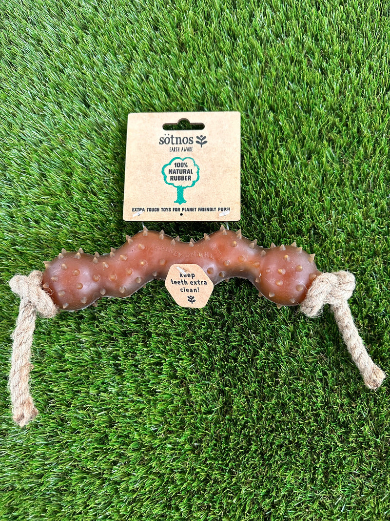 Stick Rope Toy Sotnos Natural Rubber Stick & Rope Dog Toy