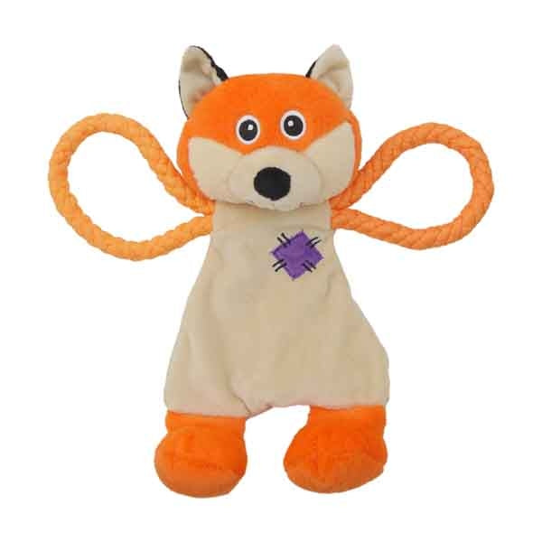 Rosewood Chubleez Rope Thro' Plush Dog Toy - Fox