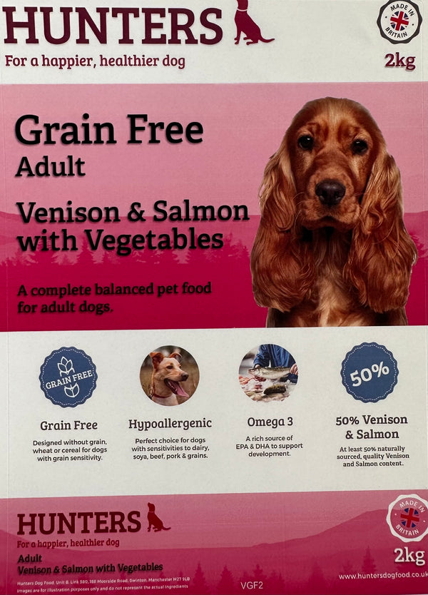 Hunters Grain Free Adult Venison & Salmon with Vegetables