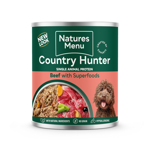 Natures Menu Country Hunter Dog Can 80% Beef with Superfoods