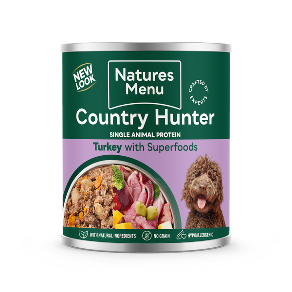 Natures Menu Country Hunter Dog Can Farm Reared Turkey