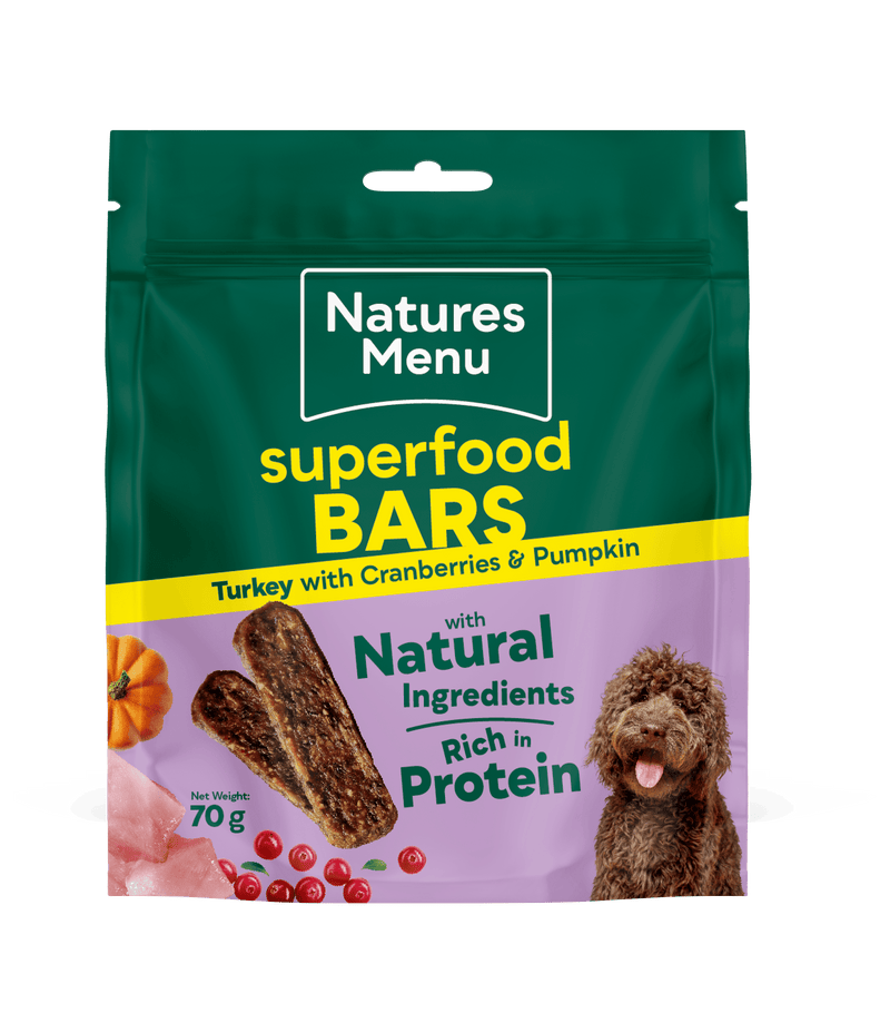 Natures Menu Country Hunter Superfood Bars - Turkey with Cranberries and Pumpkin