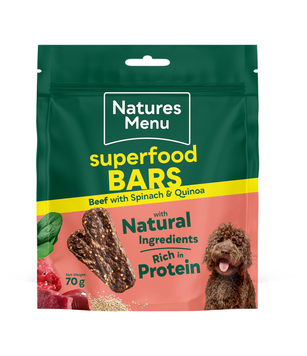 Natures Menu Country Hunter Superfood Bars - Beef with Spinach and Quinoa