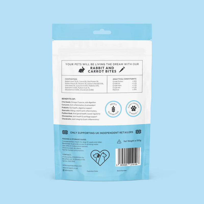 Bros Pets Rabbit and Carrot Bites 100g