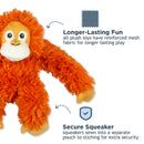 Tall Tails Orangutan Rope Body Dog Toy