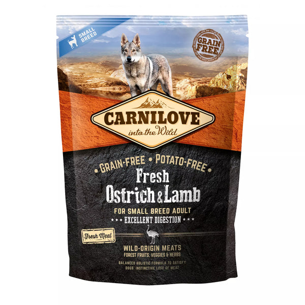 Carnilove Dry Food - Fresh Ostrich & Lamb For Small Adult Dogs