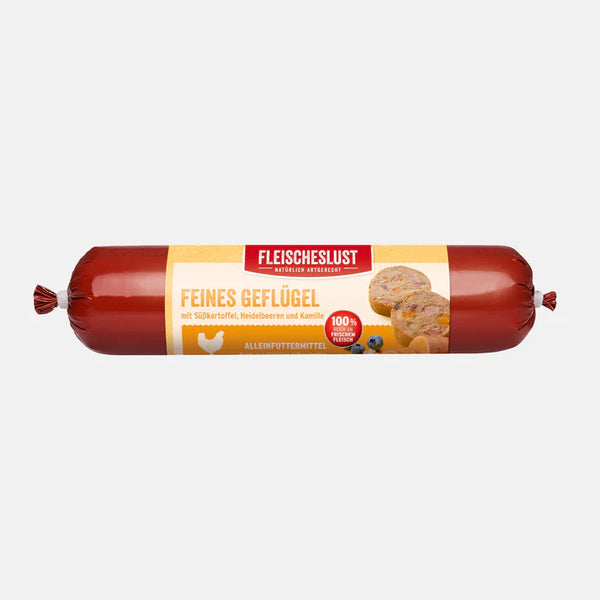 Fleischeslust (Meatlove) Fine Poultry with Sweet Potato Sausage for Dogs
