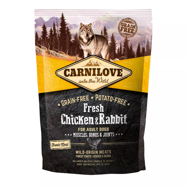 Carnilove Dry Food - Fresh Chicken & Rabbit for Adult Dogs