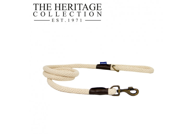 Ancol Heritage Cotton Rope Lead - Natural (150x1.5cm)