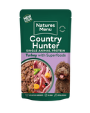 Natures Menu Country Hunter Dog Pouch Farm Reared Turkey