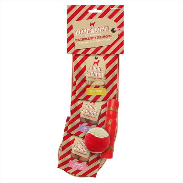 Rosewood Cupid & Comet Christmas Dinner Dog Stocking