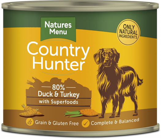 Natures Menu Country Hunter Dog Can Duck and Turkey with Superfoods