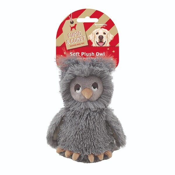 Cupid & Comet Soft Plush Owl Dog Toy