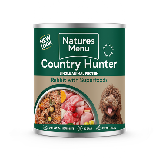 Natures Menu Country Hunter Dog Can Rabbit with Superfoods