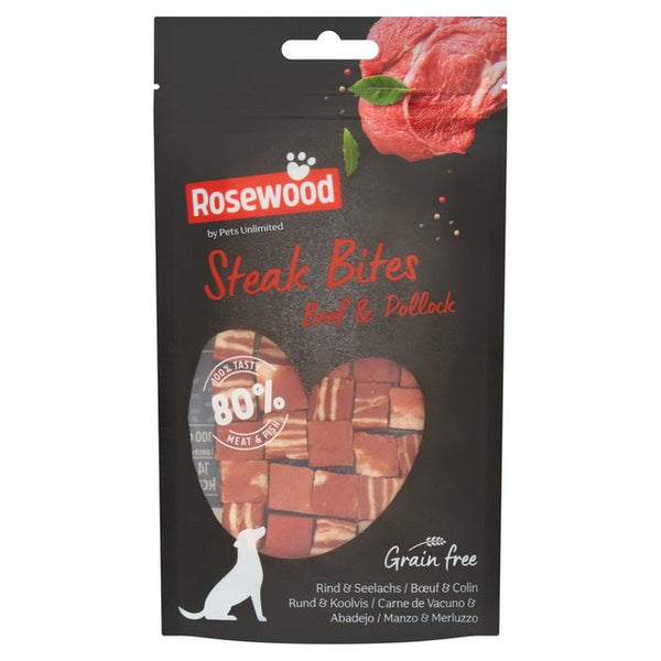 Rosewood Steak Bites with Beef & Pollock by Pets Unlimited
