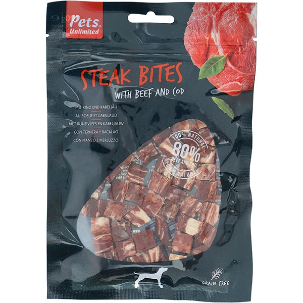 Pets Unlimited - Steak Bites with Beef & Cod