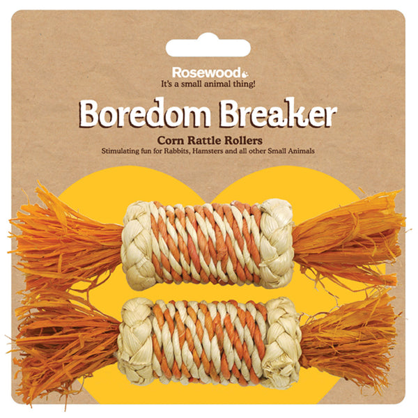 Products Rosewood Boredom Breaker Corn Rattle Rollers - Pet Shop Online