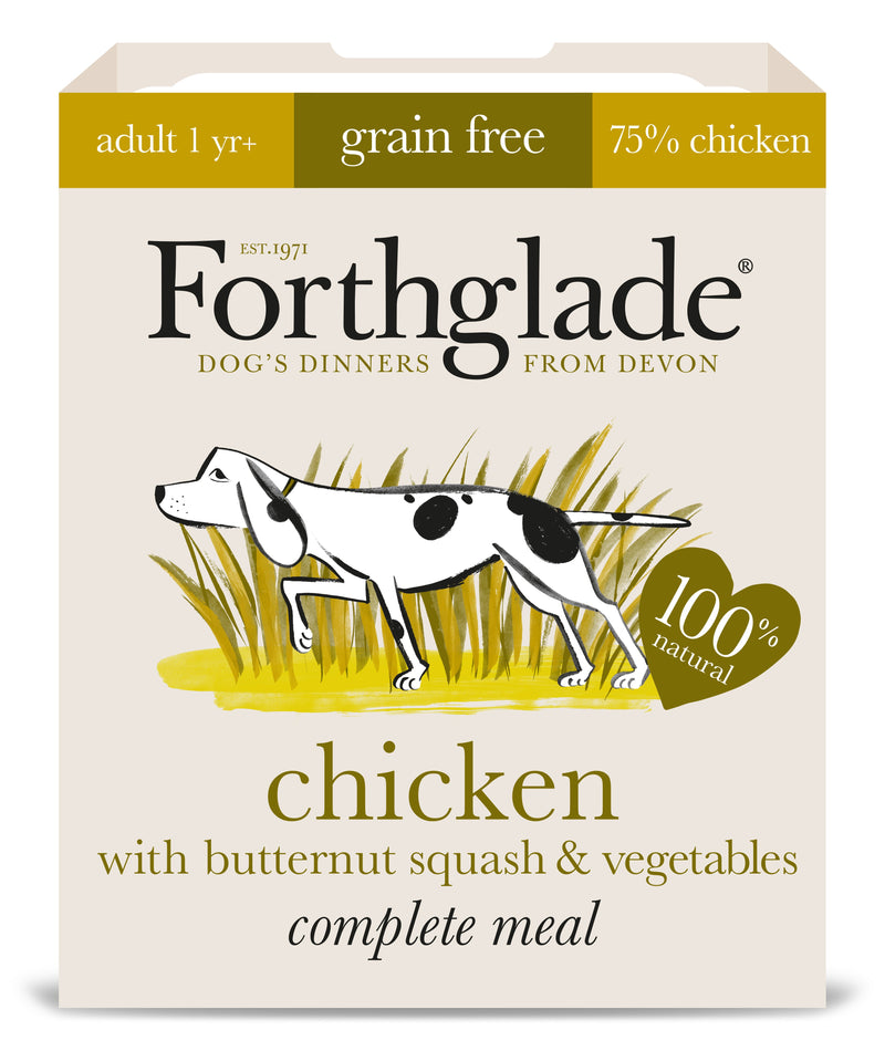 Forthglade Complete Meal 75% - Chicken With Butternut Squash & Vegetables Natural Wet Dog Food - Pet Shop Online