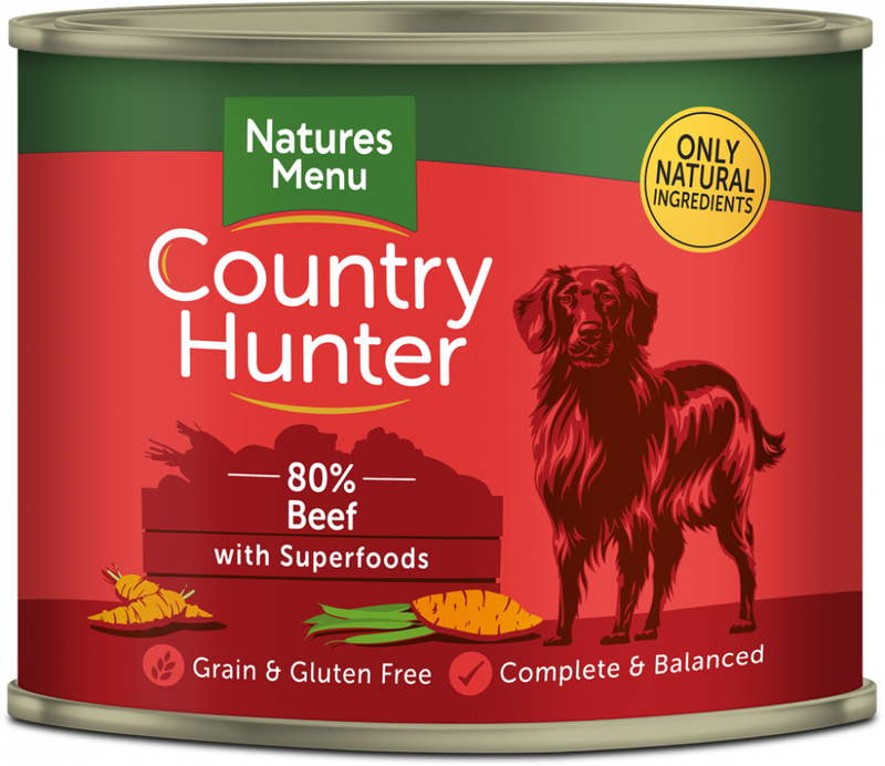 Products Natures Menu Country Hunter Dog Can 80% Beef with Superfoods - Pet Shop Online