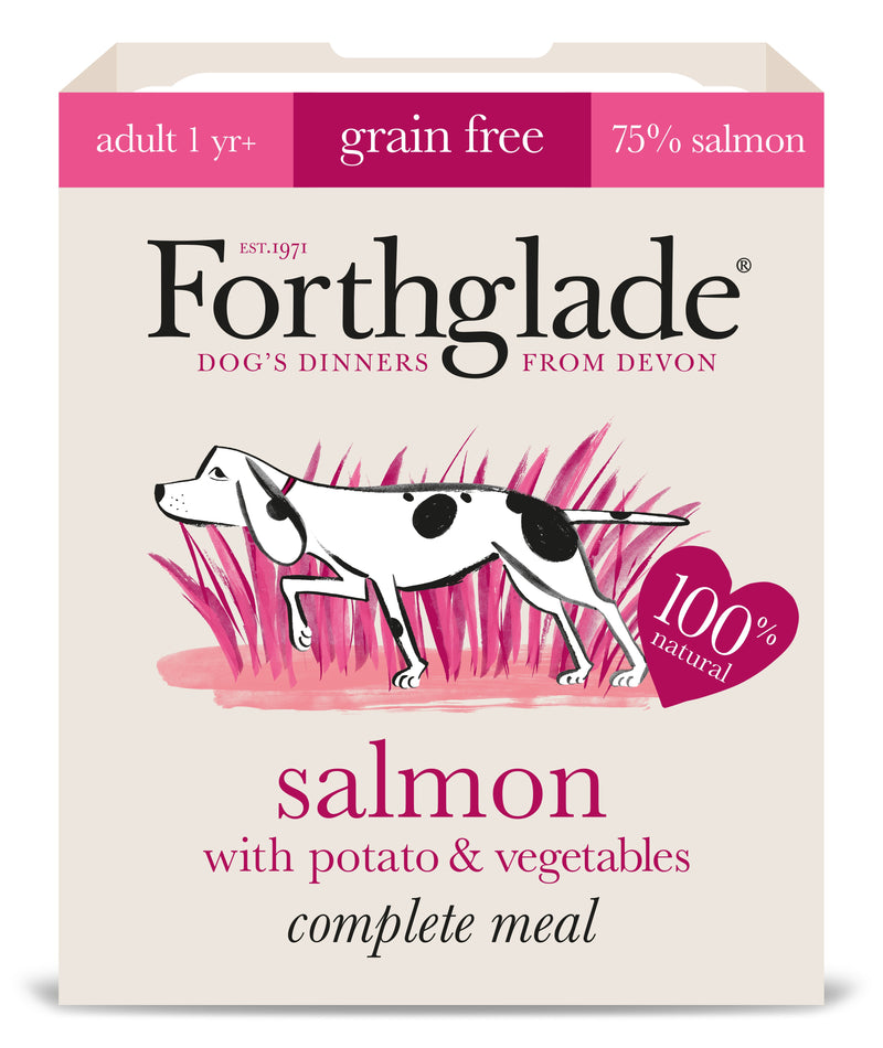 Products Forthglade Complete Meal 75% - Salmon With Potato & Vegetables Natural Wet Dog Food - Pet Shop Online