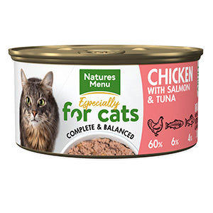 Products Natures Menu Adult Cat Food Tin - Chicken, Salmon & Tuna 85g - Pet Shop Online