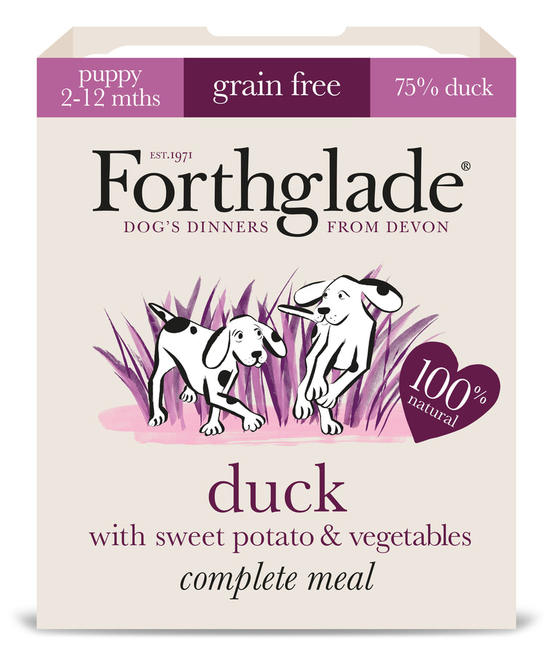 Forthglade Puppy Complete Meal 75% - Duck With Sweet Potato & Vegetables Natural Wet Dog Food - Pet Shop Online
