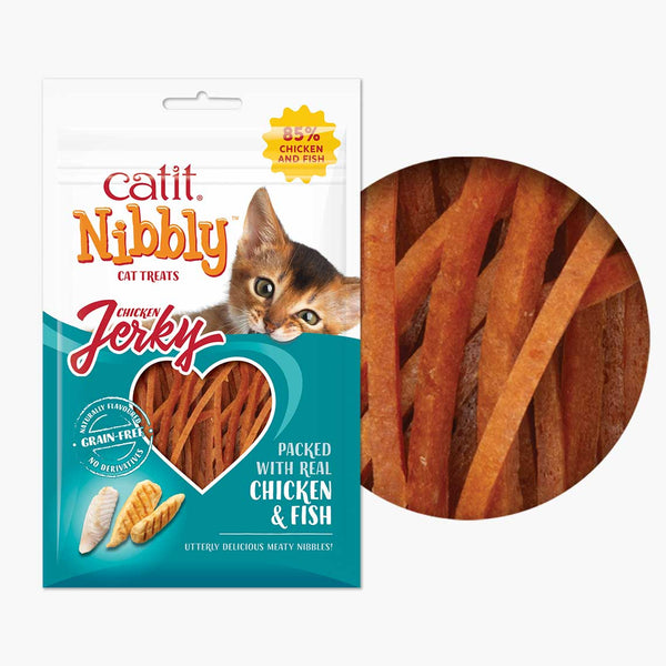 Catit Nibbly (Chicken Jerky w/ Fish) - Pet Shop Online