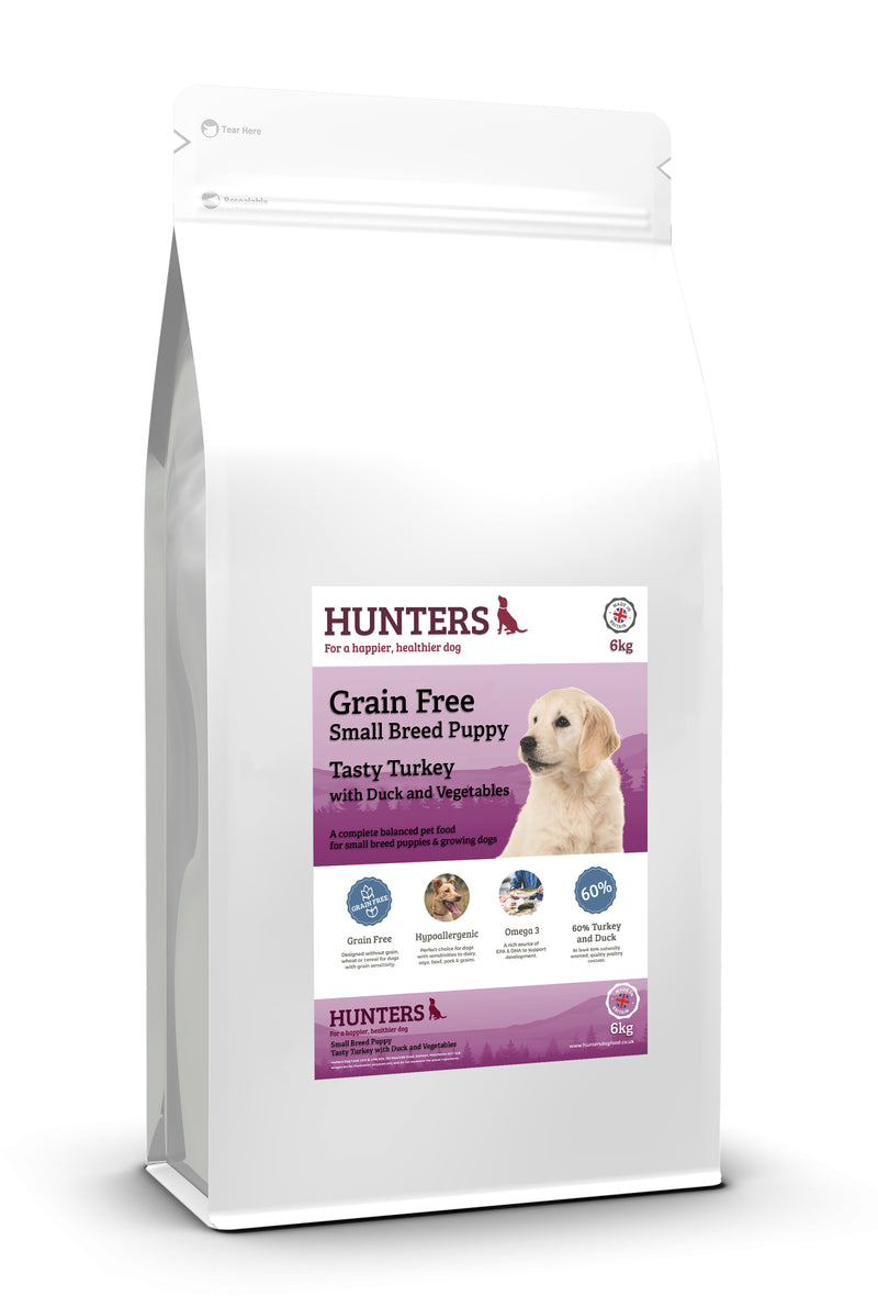 Hunters Grain Free Puppy Small Breed Turkey with Duck and Vegetables - Pet Shop Online