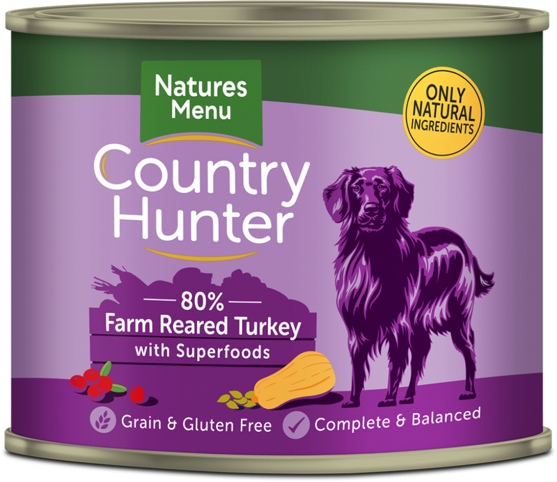 Natures Menu Country Hunter Dog Can Farm Reared Turkey - Pet Shop Online