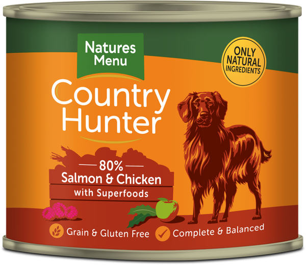 Natures Menu Country Hunter Dog Can Salmon with Chicken - Pet Shop Online