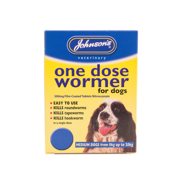 Johnson's One Dose Wormer - Medium Dogs - Pet Shop Online