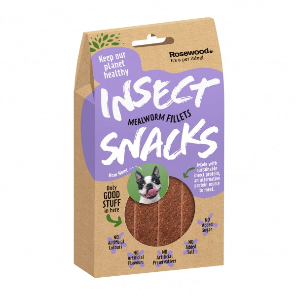 Rosewood Insect Snacks Mealworm Fillets - 80g - Pet Shop Online