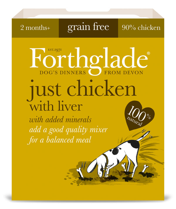 Forthglade Just Chicken With Liver Natural Wet Dog Food - Pet Shop Online