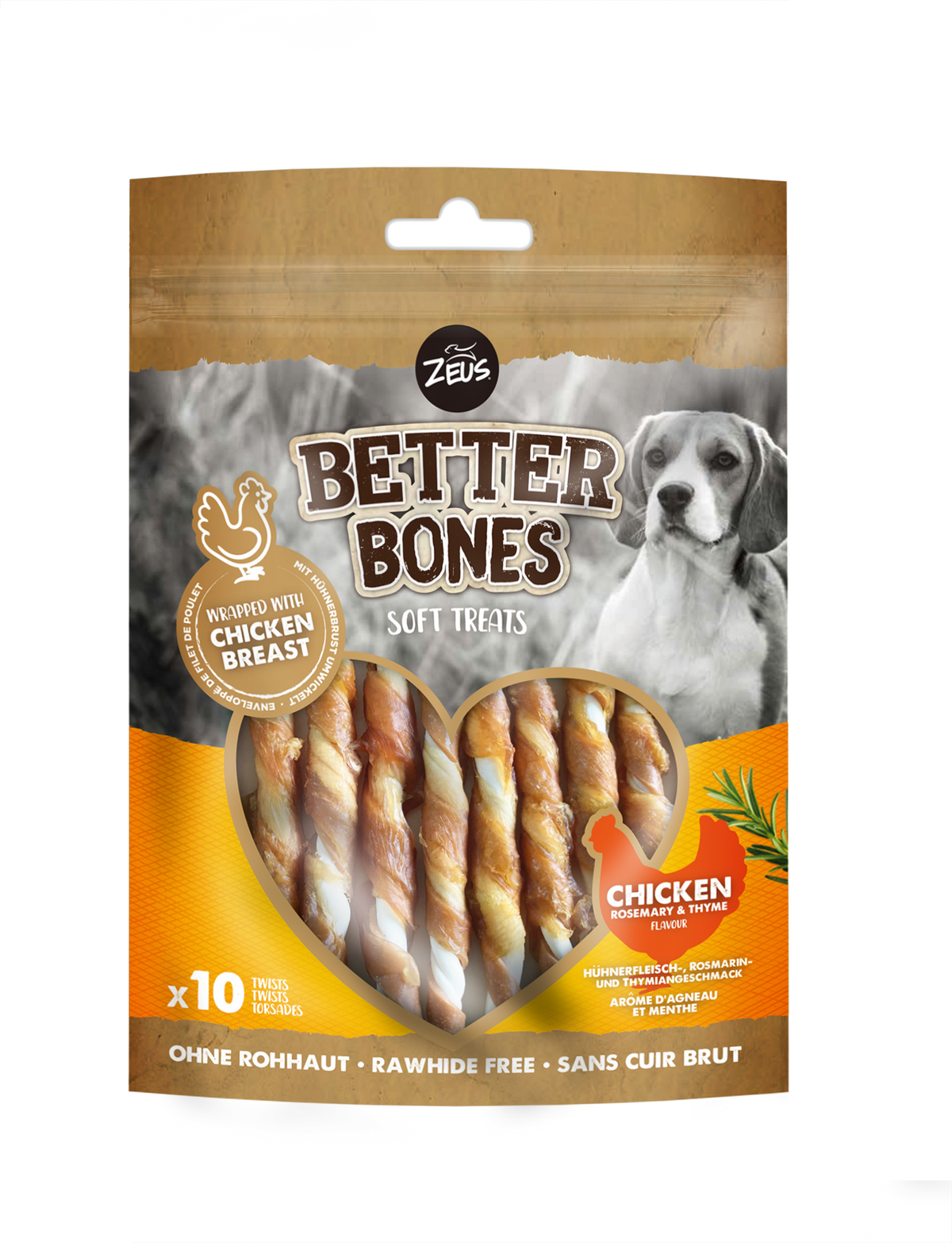 Zeus Better Bones Chicken Wrapped Twists Chicken Rosemary Thyme Pet Shop Online