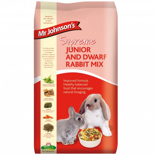 Mr Johnson's Supreme Junior & Dwarf Rabbit Mix - Pet Shop Online