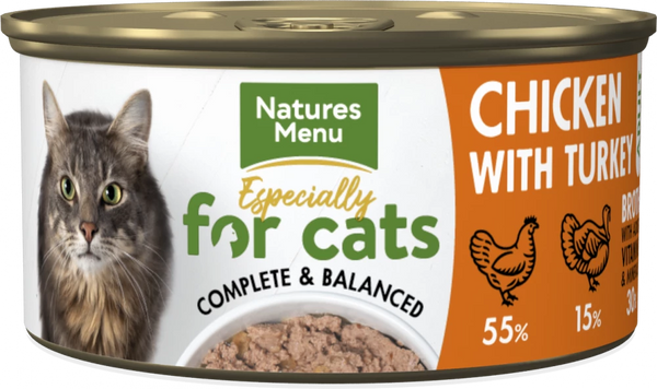 Natures Menu Adult Cat Food Tin - Chicken & Turkey 85g - Pet Shop Online