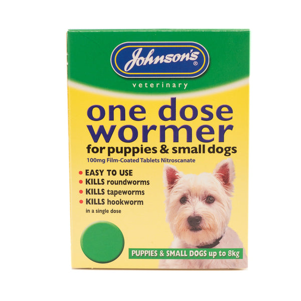 Johnson's One Dose Wormer - Puppies & Small Dogs - Pet Shop Online